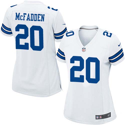 Women's Game Darren McFadden Nike Jersey White Road - #20 NFL Dallas Cowboys